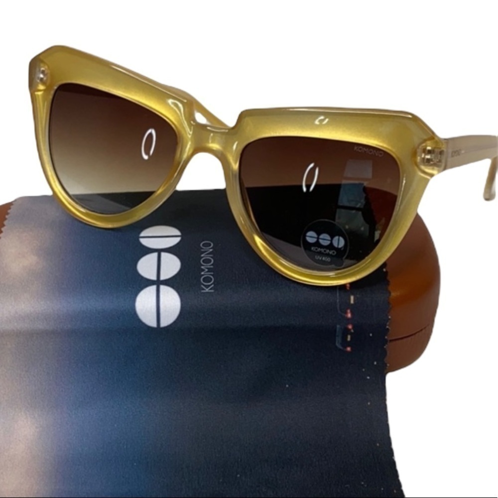 KOMONO sunglasses Stella Gold NEW cat eye - Picture 4 of 13